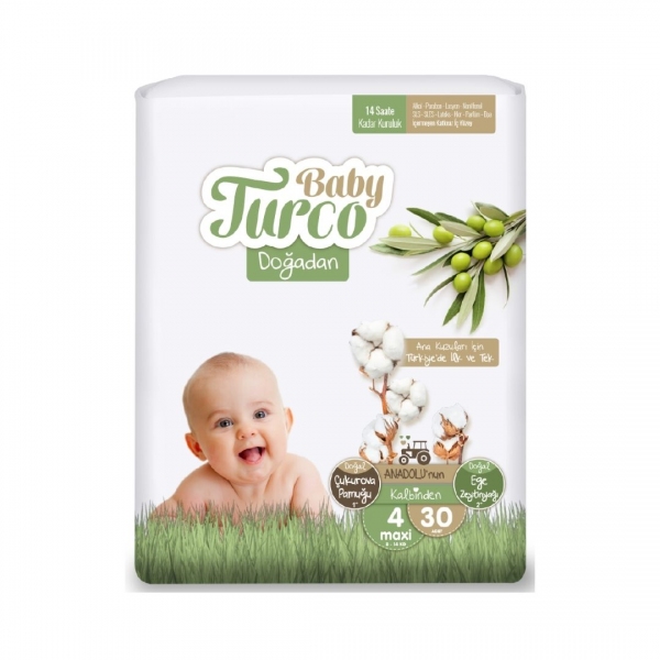 Baby Turco Maxi̇ 4 Beden Bebek Bezi̇ 30 Adet