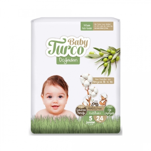 Baby Turco Juni̇or 5 Beden Bebek Bezi̇ 24 Adet