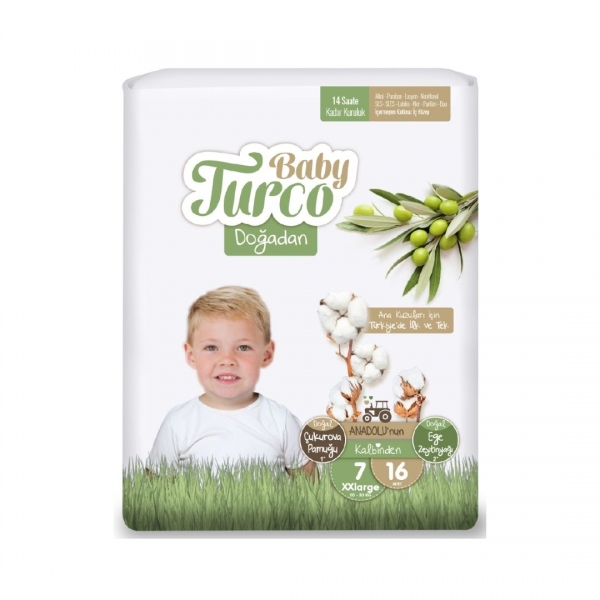 Baby Turco Maxi̇ Plus 7 Beden Bebek Bezi̇ 16 Adet