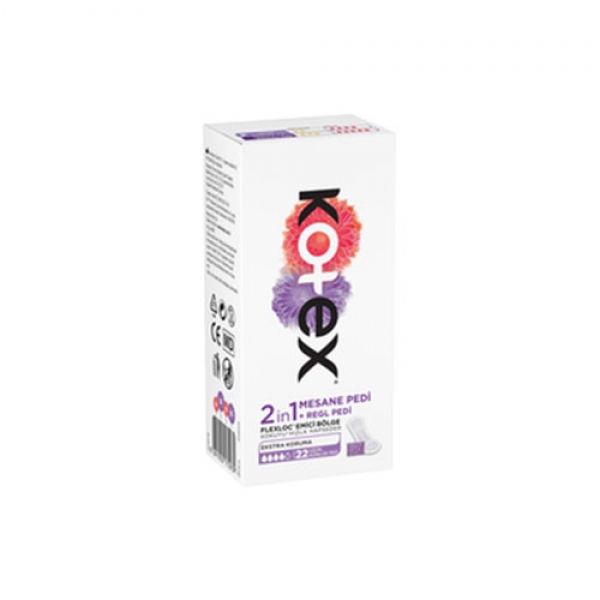 Kotex 2in1 Mesane + Regl Uzun Günlük Ped Parfümsüz