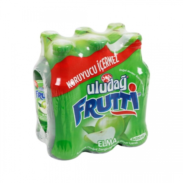 Uludağ Frutti Elma Aromalı 6x200 ml Çoklu Paket