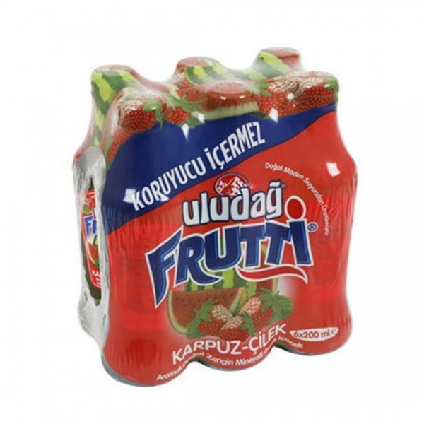 Uludağ Frutti Karpuz-ÇilekAromalı 6x200 ml Çoklu Paket