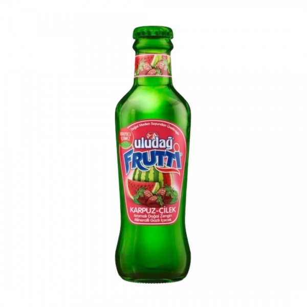 Uludağ Frutti Karpuz-Çilek Aromalı 200 ml Cam Şişe